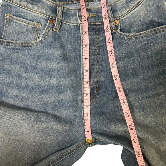 DU/ER Midweight Denim High Rise Arc Button Fly jeans size 27 90s tapered leg - Picture 9 of 10